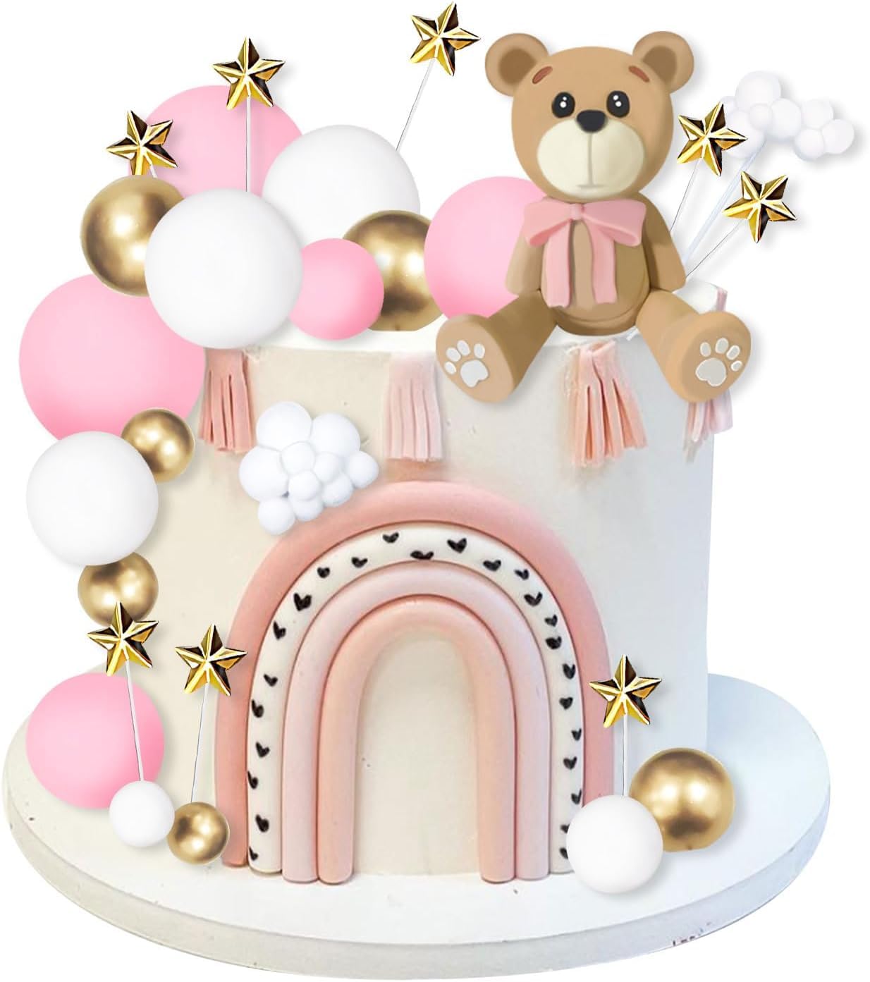 10 decorazioni per torte Baby Shower rosa topper It's a Girl elefante accessori per torta battesimo