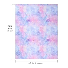 WRAPAHOLIC Wrapping Paper Sheet - 12 Sheets Folded Flat with 12 Gift Tags, Pink-Blue Gradient Design for Party, Baby Showers - 19.7 Inch X 27.5 Inch Per Sheet