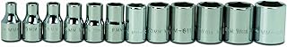 Williams MSM-12HRC 12-Piece 1/4-Inch Drive Metric Shallow 6 Point Socket Set