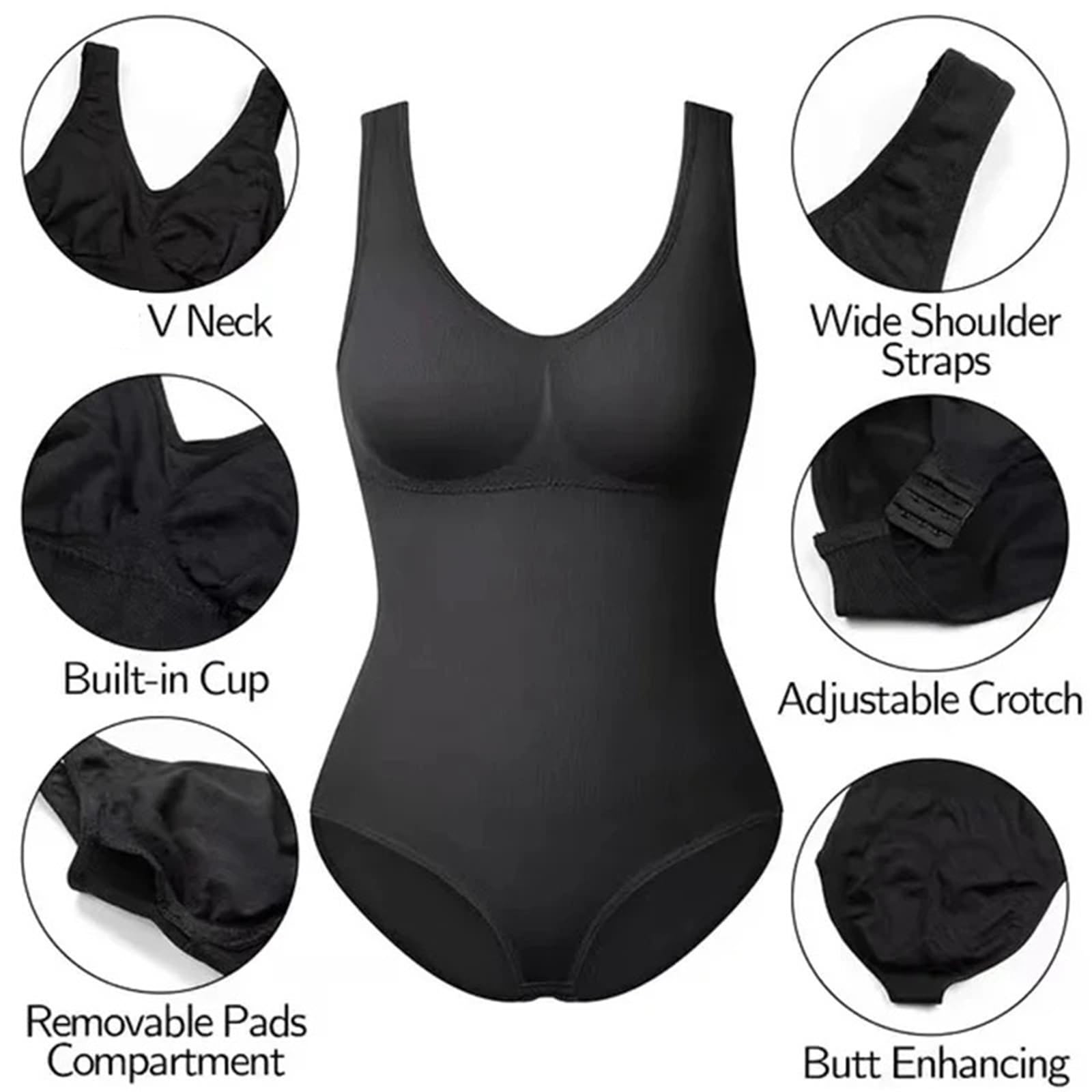 Pancera Contenitiva Body snellente Corsetto modellante da donna Riducente modellante for tutto il corpo Intimo modellante Slip for mutandine contenitive della pancia Intimo Modellante(Brown,XS-S)