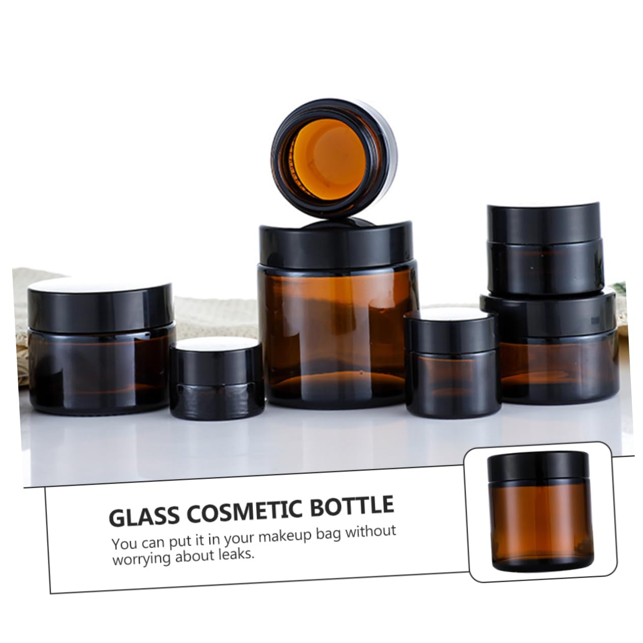 Baluue 15piezas Botellas De Cosméticos Vacías De Viaje Caja De Muestra De Cosméticos Prueba De Fugas Botella De Rellenable Para Uso Facial Maquillaje