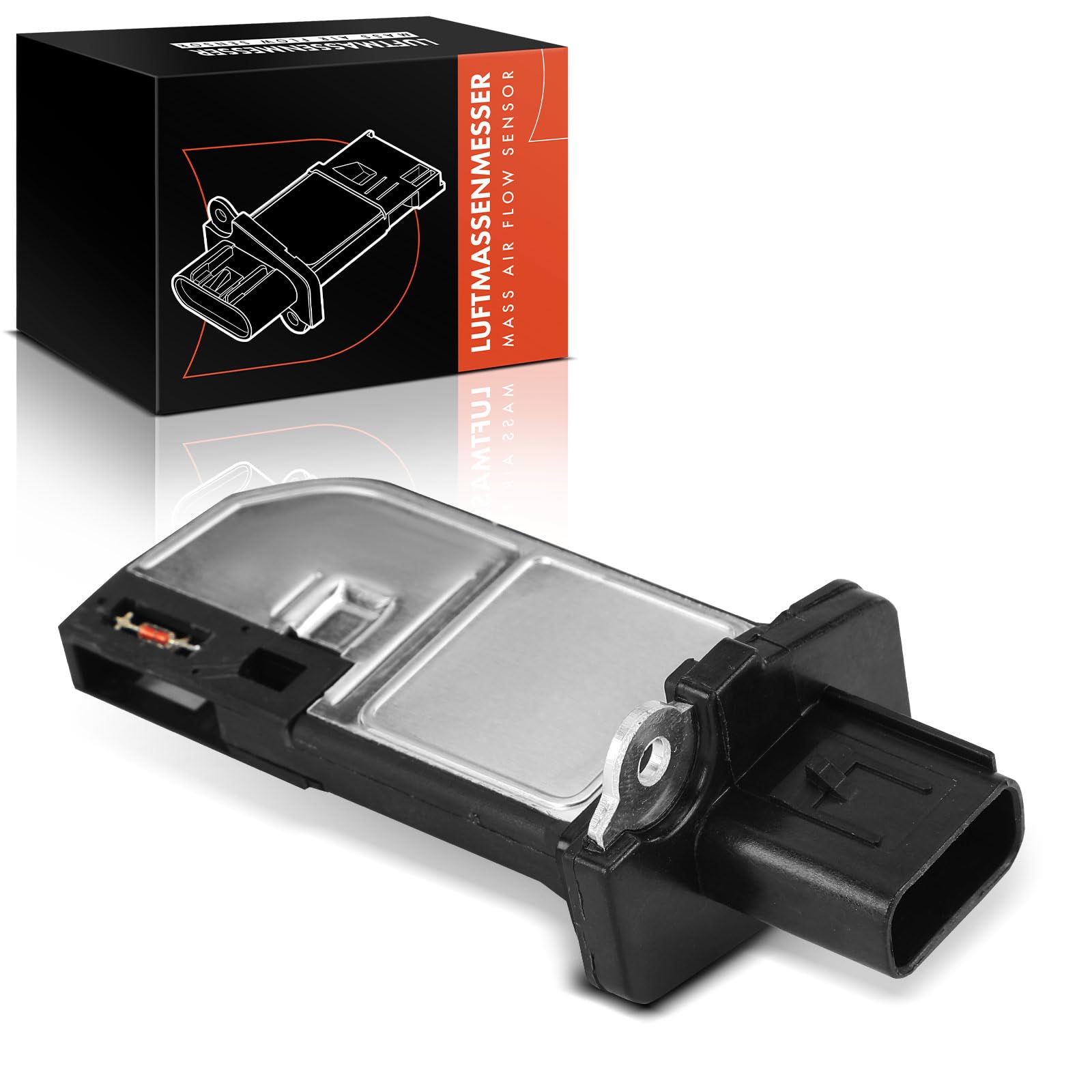 Frankberg Capteur de masse d'air à 4 broches 8V2Z12B579A | Compatible avec: Bus Transit V363 FAD FBD, S-Max WA6, Plateau/châssis Transit FF FM FN, châssis-plateau Jumper