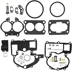 Kit De Reconstruction Carburateur Mercruiser Marine 2 Baril - Compatible 3.0, 4.3, 5.0 - Pièces Après-vente Garantie 90 Jours