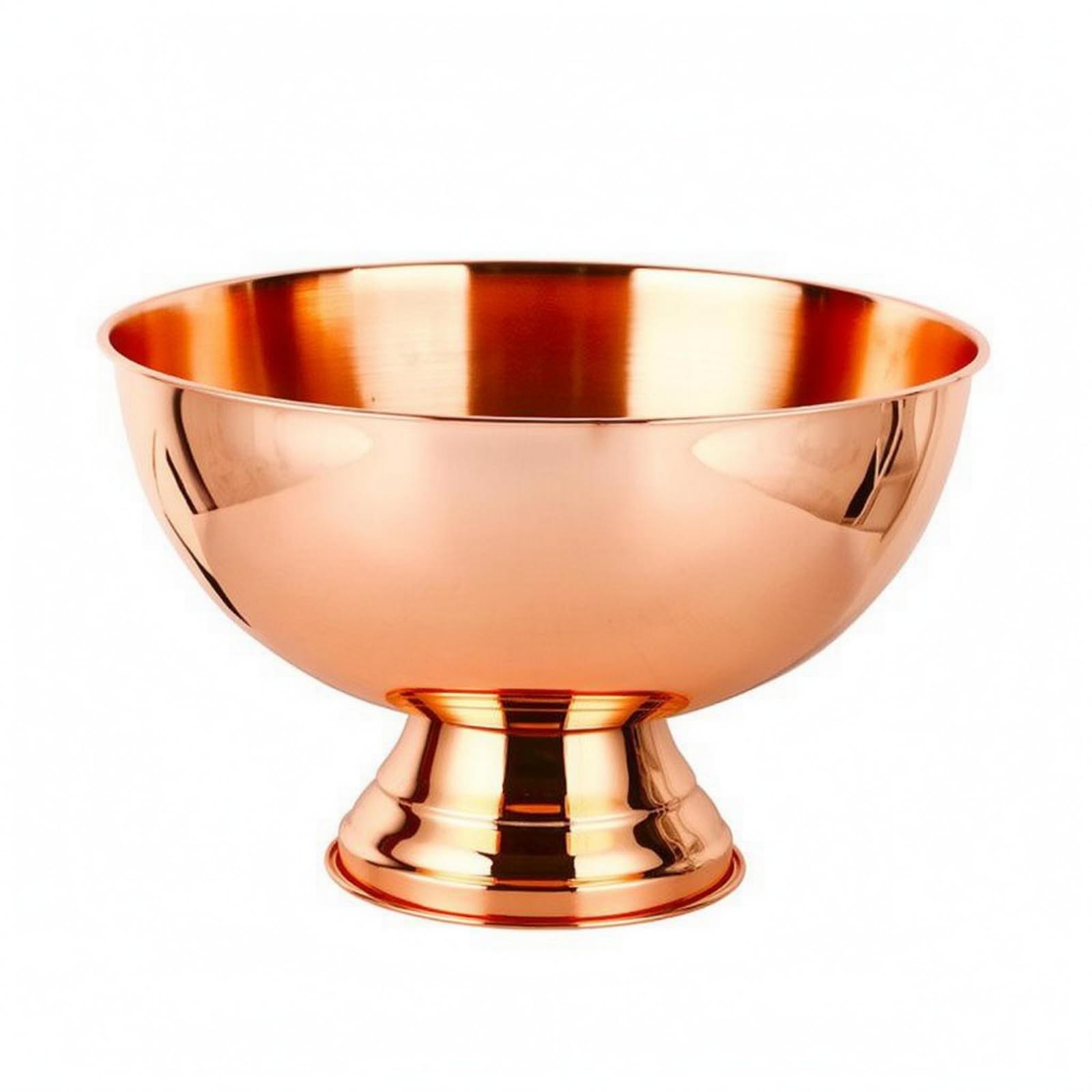 Secchiello per Champagne Secchiello Ghiaccio Ciotola Vino Birra in Acciaio Inox Struttura Robusta Base Pedestallo Stabilità Elegante Adatto per Banchetti Matrimoni Compleanni, Oro Rosa
