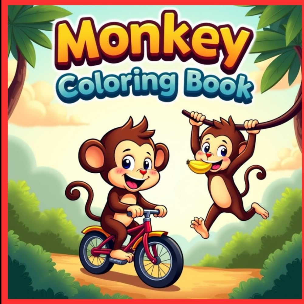 Monkey Coloring Book for Toddlers: Simple and Fun Monkey Coloring Pages – Bold and Easy Designs for Little Hands, Perfect for Ages 2–4