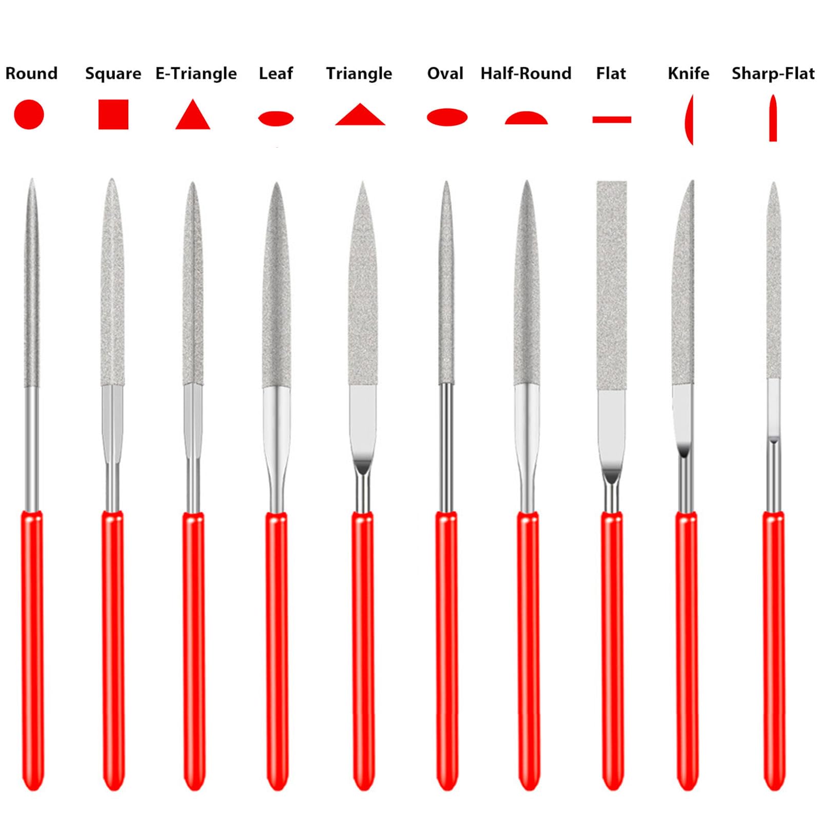 BRIOTA 20 Pcs Diamond Needle File Set - Image 3