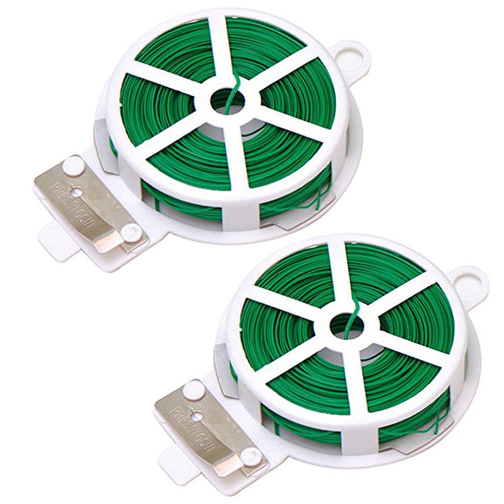 2 Pack x 164 Ft Garden Plant Twist Tie with Cutter for Gardening, Home, Office