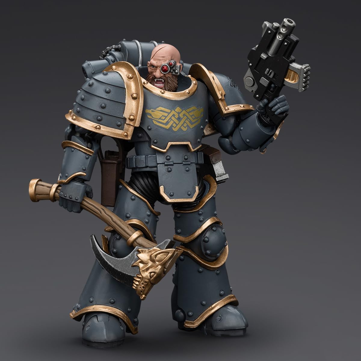 JOYTOY 1/18 Action Figure Warhammer 40k The Horus Heresy Space Wolves Grey Slayer Pack Grey Slayer 3 4.72inch,Toys for Kids and Adults