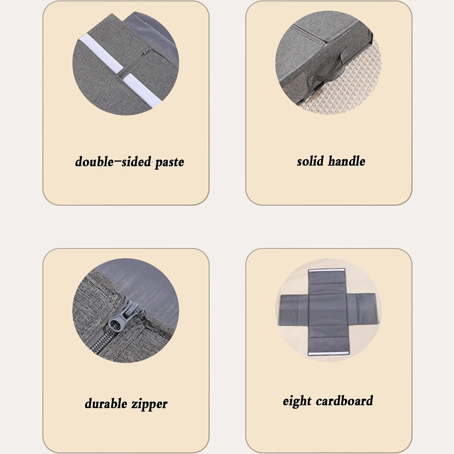 SepKus Bed Sheet Organizer Storage Bins, Collapsible Bedsheet Container Cube, Closet Cabinet Organization Bag, Foldable Fabric Bedding Storage Box for Duvet Cover