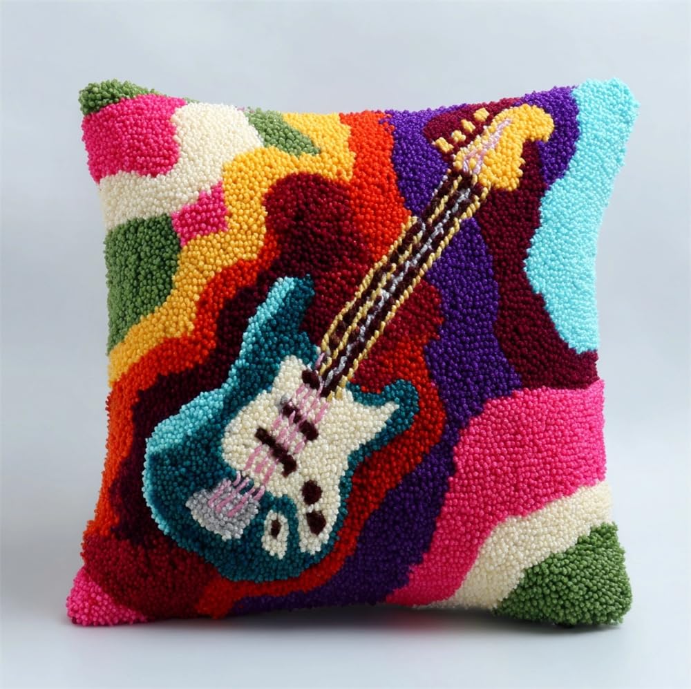 FWRTYCB 3D Pillow Latch Hook Embroidery Kits Car Cushion Art