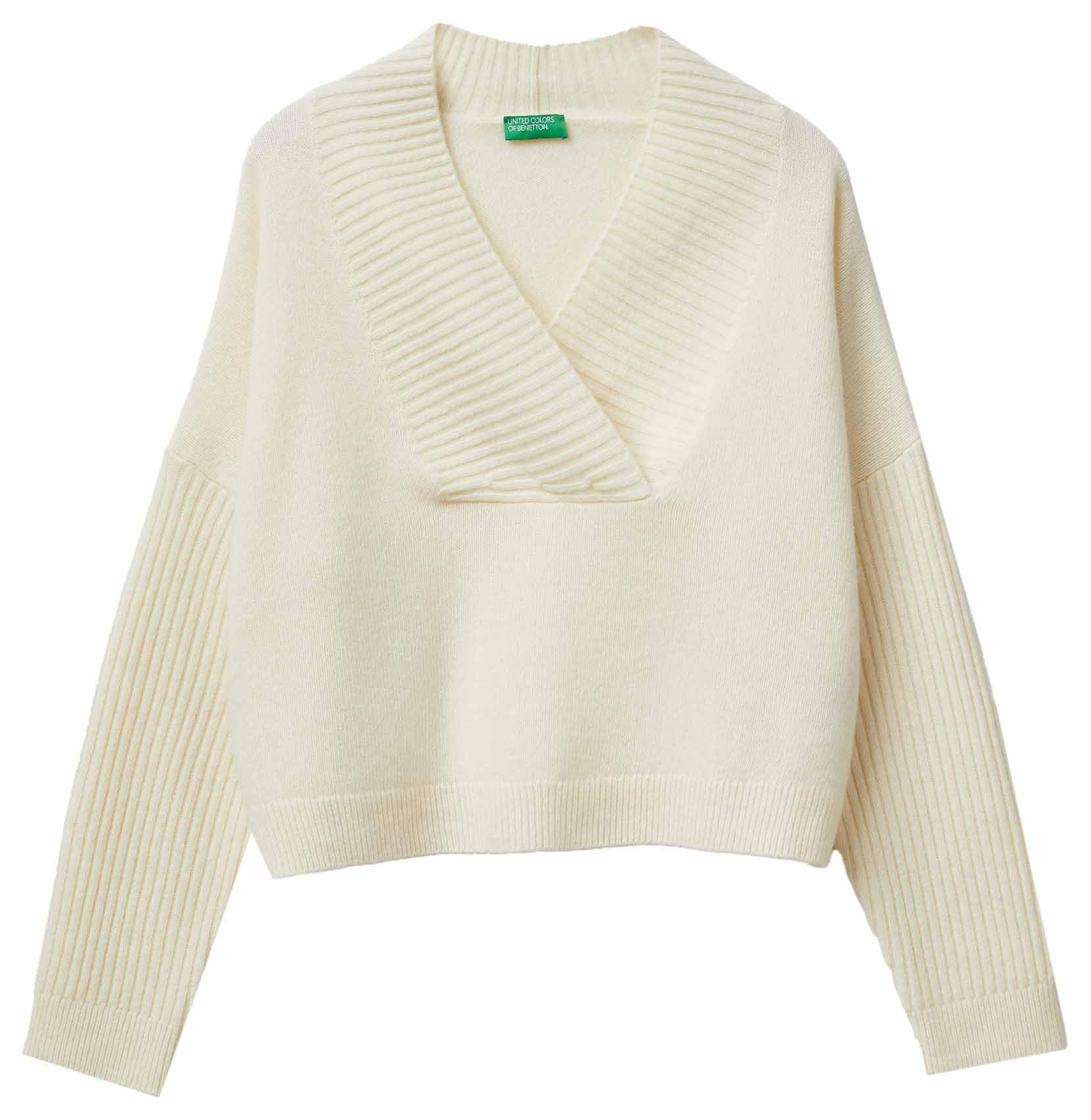 United Colors of Benetton Maglia Scollo V M/L 1444d403h Pull Femme (Lot de 1)