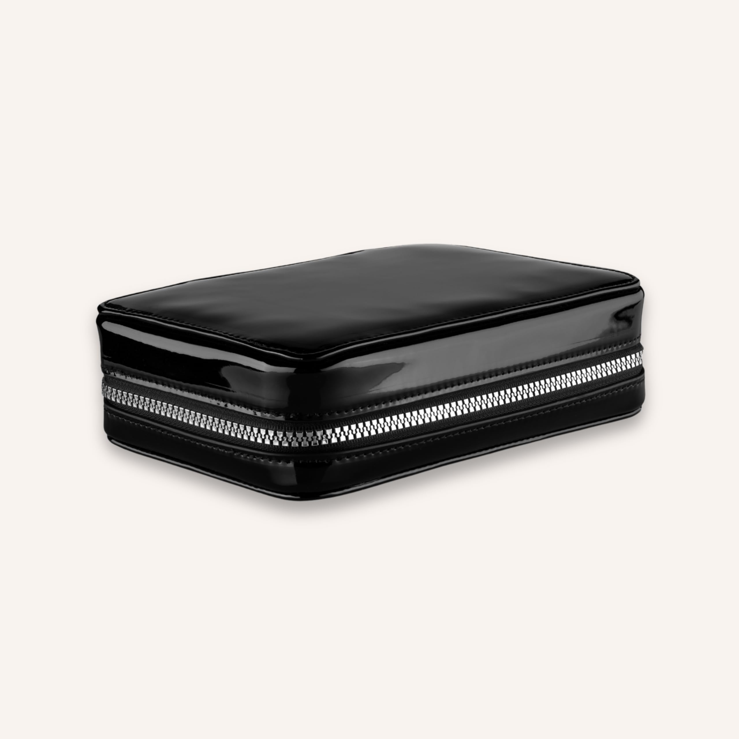 Woosh Fold out Case | Fashionable Makeup and Brush Case | Hard sided for travel and on to go | fits palette and brushes | Zips up for secure travel (