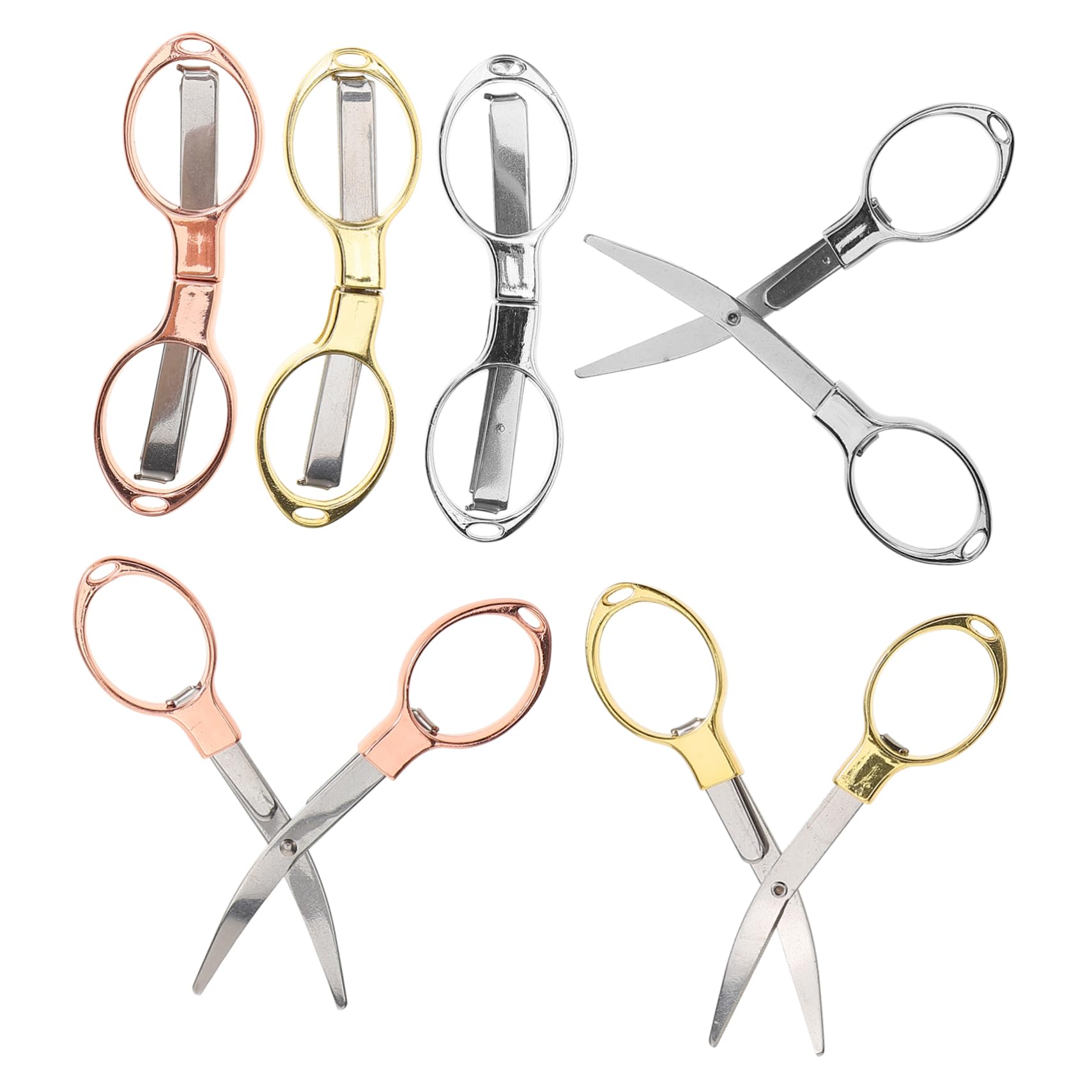 Uonlytech 4 Sätze Tragbare Schere Stoffschere Nähen Schere Allzweck Mini-schere Schere Für Die Schule Reisen Kleine Sicherheitsschere Pflegeschere Nickel-chrom-legierter Stahl 6 Stück * 4