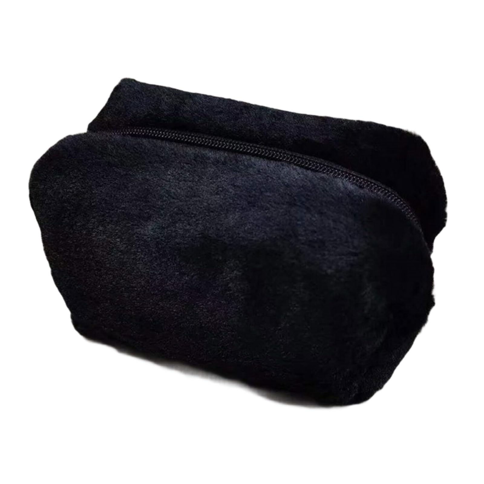 Buxuaaaa Women's Black Makeup Bag With Zippered Storing Beauty Products In Styles Suitable For Students Professional And Trendsetters Everyday Use Cosmetic Bag