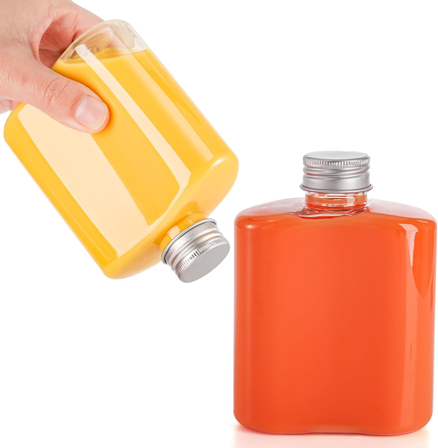 Elsjoy 24 Pack 8.5 oz Plastic Juice Bottles with Lids, Reusable Empty Flask Bottle Small Clear Beverage Container, Bulk Drink Bottles for Business, Leak Proof - Image 4