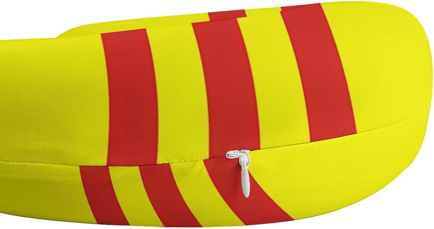 South Vietnam Flag Funny Travel Pillow U Shaped Memory Foam Neck Pillows Portable for Flight Car Home Office