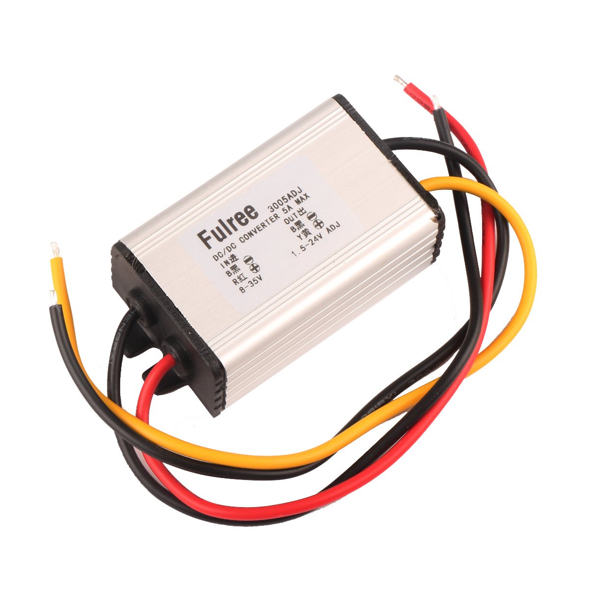 DROK® DC Volt Converter Regulator 8-35V 24V/12V to 1.5-24V 5V 12 V 5A Adjustable Voltage Module