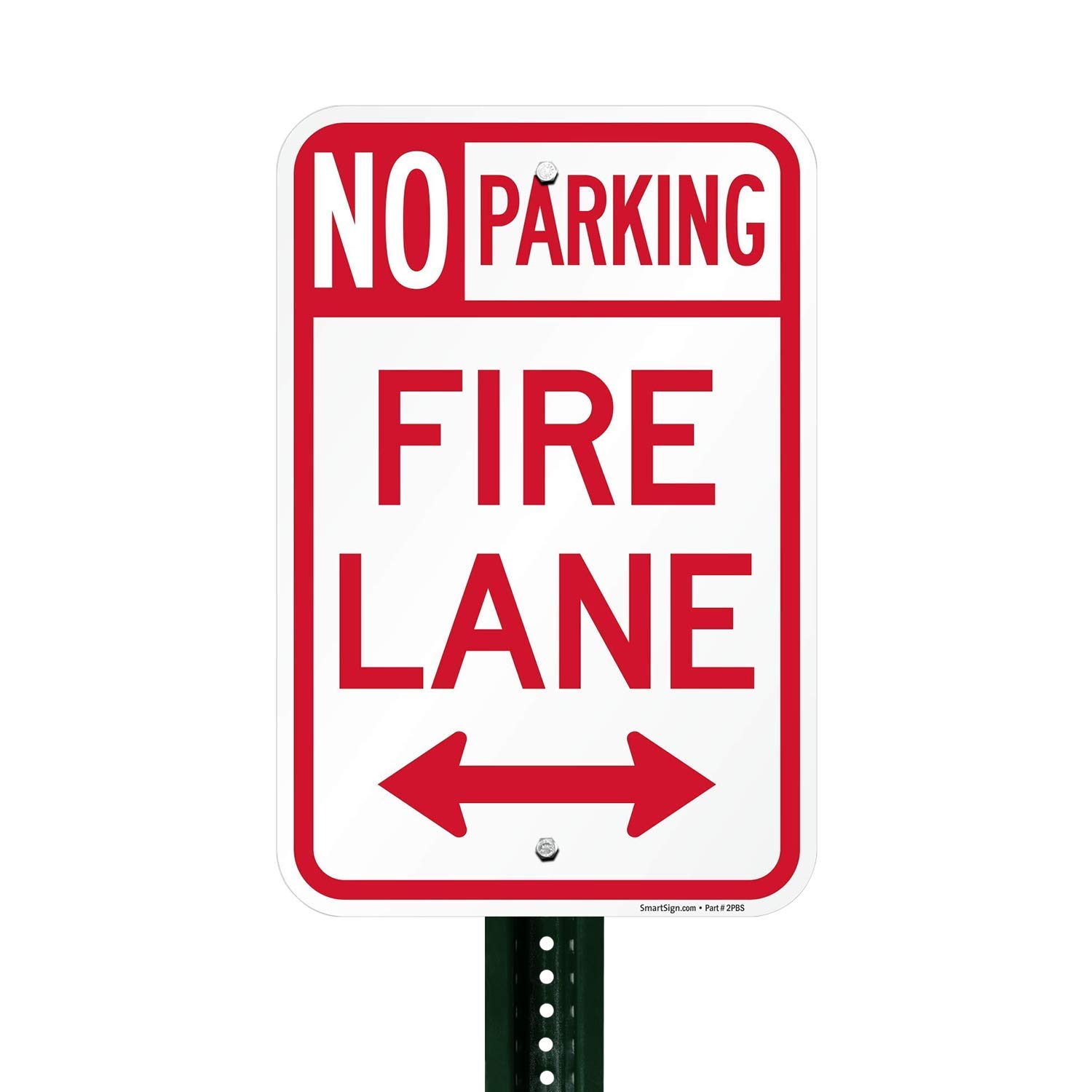 No Parking Delivery Vehicles Only Sign - 12x18 Inch Aluminum Outdoor Sign Red On White