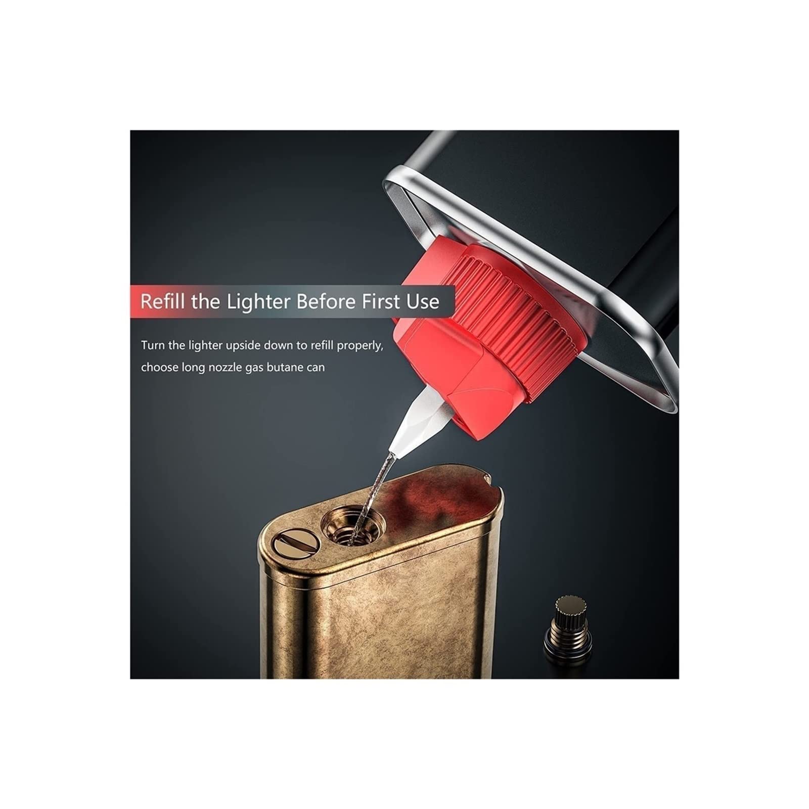 Vintage metalen aansteker van kerosine, retro messing met