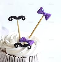 Vista 3 de AUEAR, Juego de 4 mini corbatines para corbata, bigote, moldes de silicona para fondant, pastel, chocolate, caramelo, azúcar, decoración