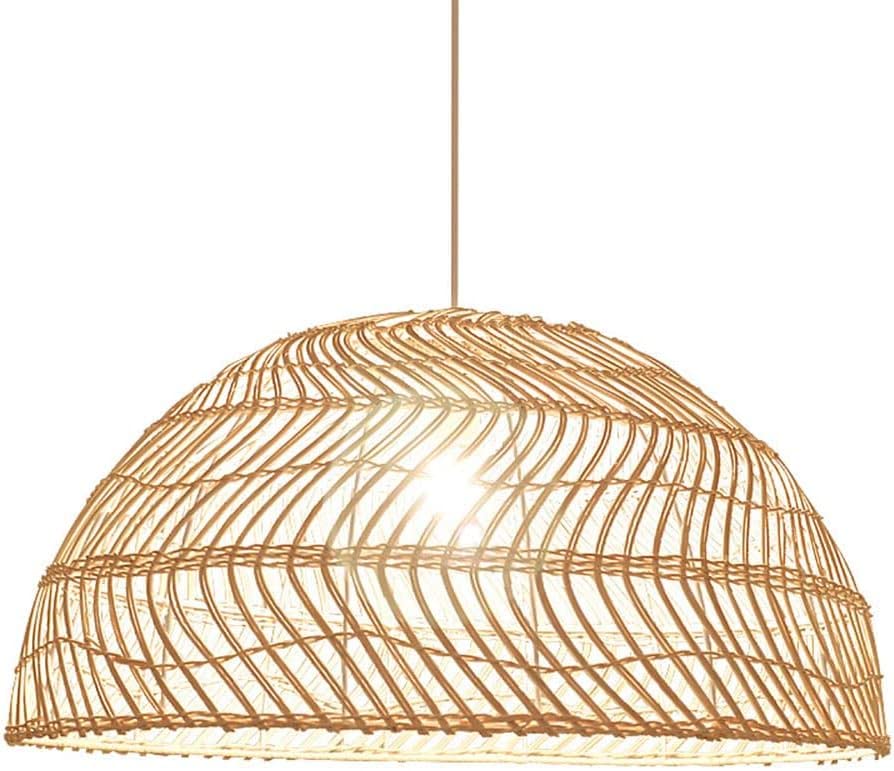 Panier en rotin pour plafond, luminaire de ferme rétro pour salon cosy