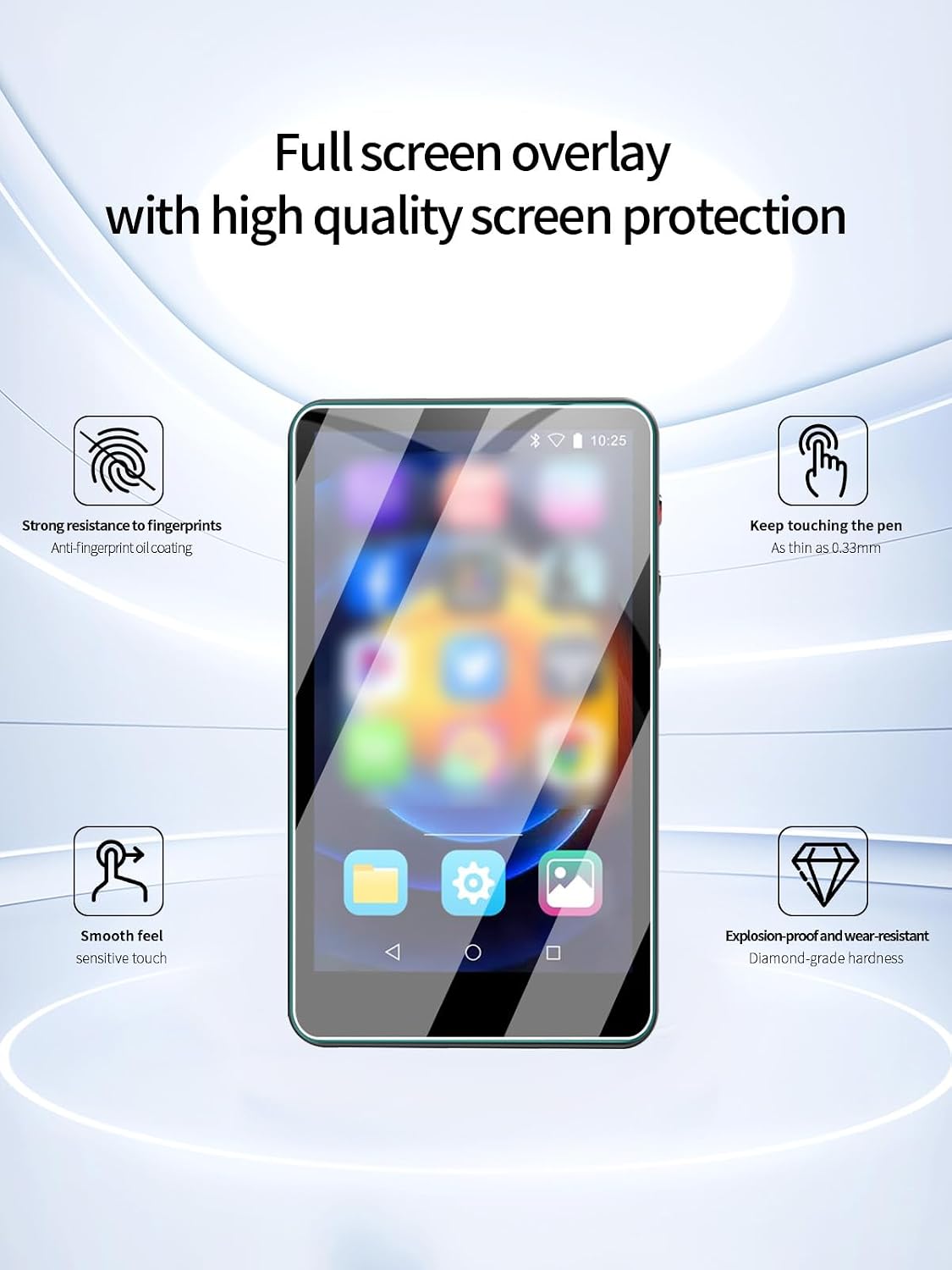 Screen Protector for lityourhope M400 4 Inch Full-Color Touch Music Player, High-definition Scratch Resistant Film,HD Clear,Bubble Free with Easy Installation Kit, 3 Pack image 2
