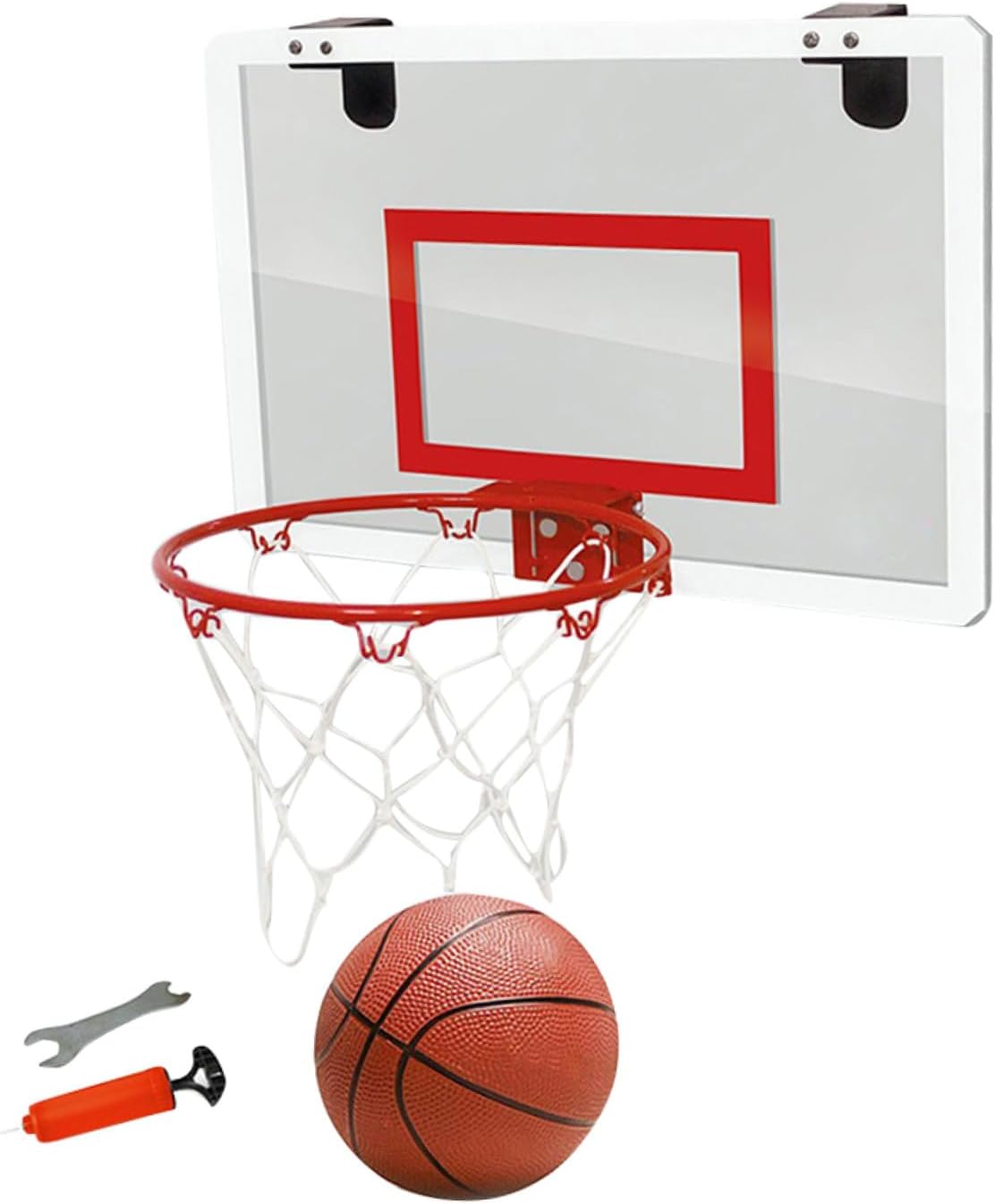 Totority Mini Basketball Board for Door Transparent Hanging Design Easy to Assemble Indoor Basketball Plate for Home