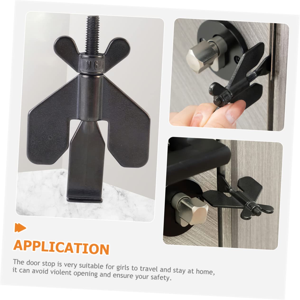 NUOBESTY 4 Pièces Verrou de Porte Portable Sécurisé Bloqueur de Porte pour Voyage Maison pour Hôtels Appartements