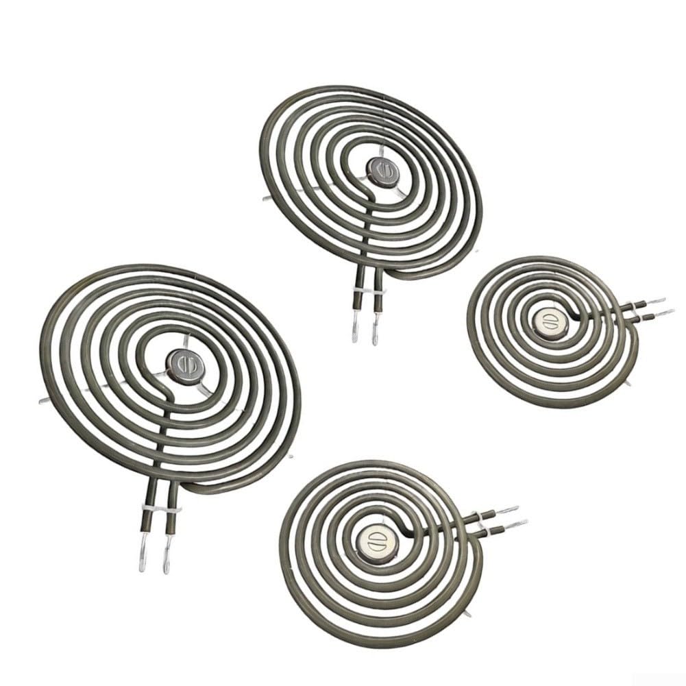 Kit 4 Resistencias Cocina 6 y 8 Pulgadas para acero Kit 4 Resistencias