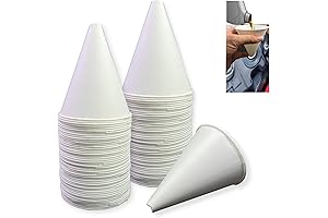 100 Pack Paper Funnels for Motor Oil 6oz - Effortless Engine Oil Disposal