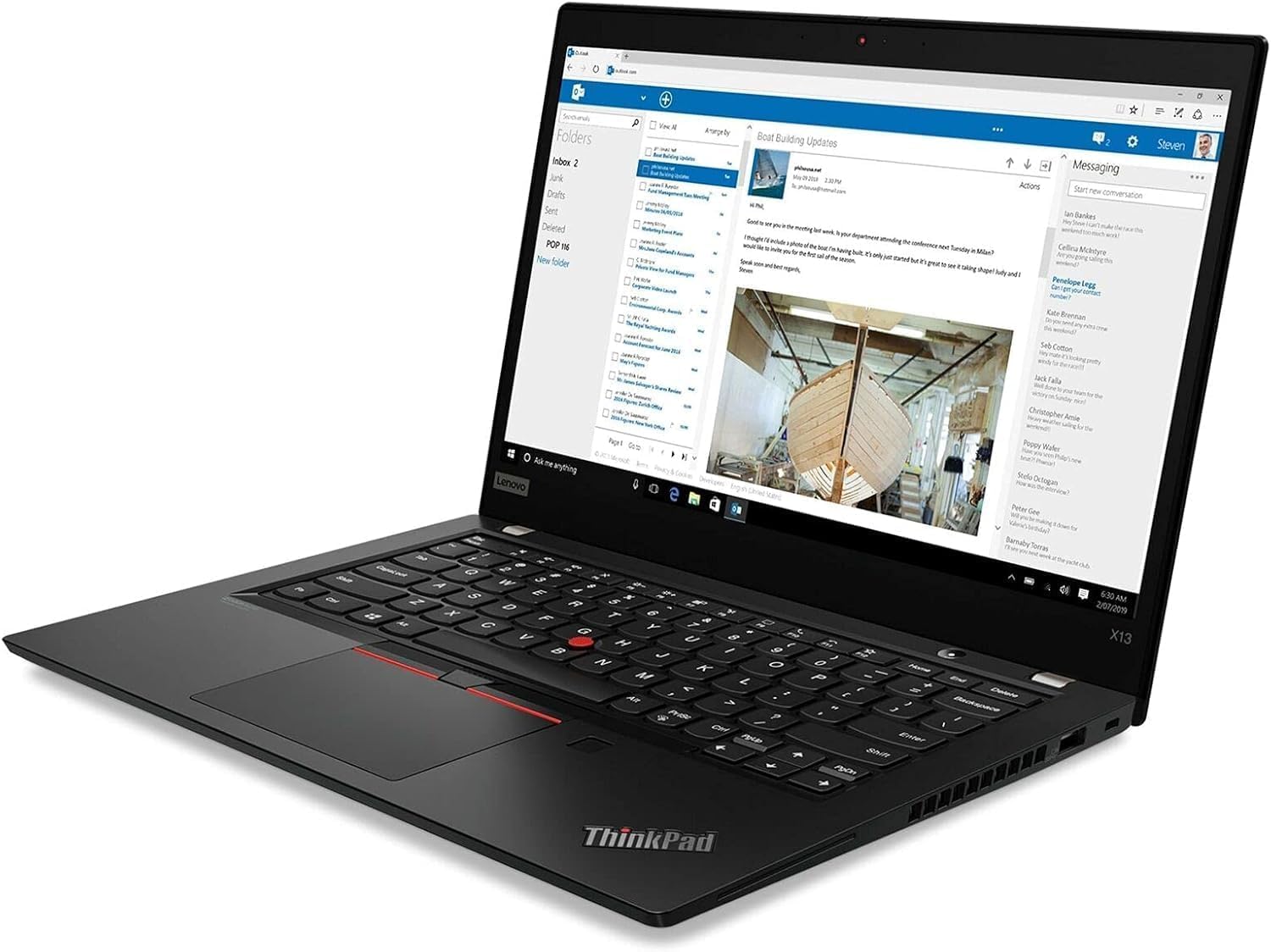 Lenovo ThinkPad X13 Gen 1 Business Laptop, 13,3 pollici FHD Notebook Intel Core i5-10210U, 8 GB RAM, SSD da 256 GB, tastiera giapponese, Windows 11 Pro (ricondizionato)
