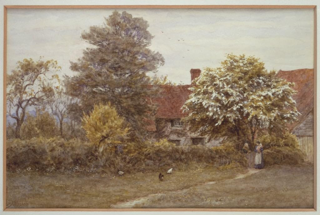 Toile murale abstraite salon Helen Allingham grand format - 5