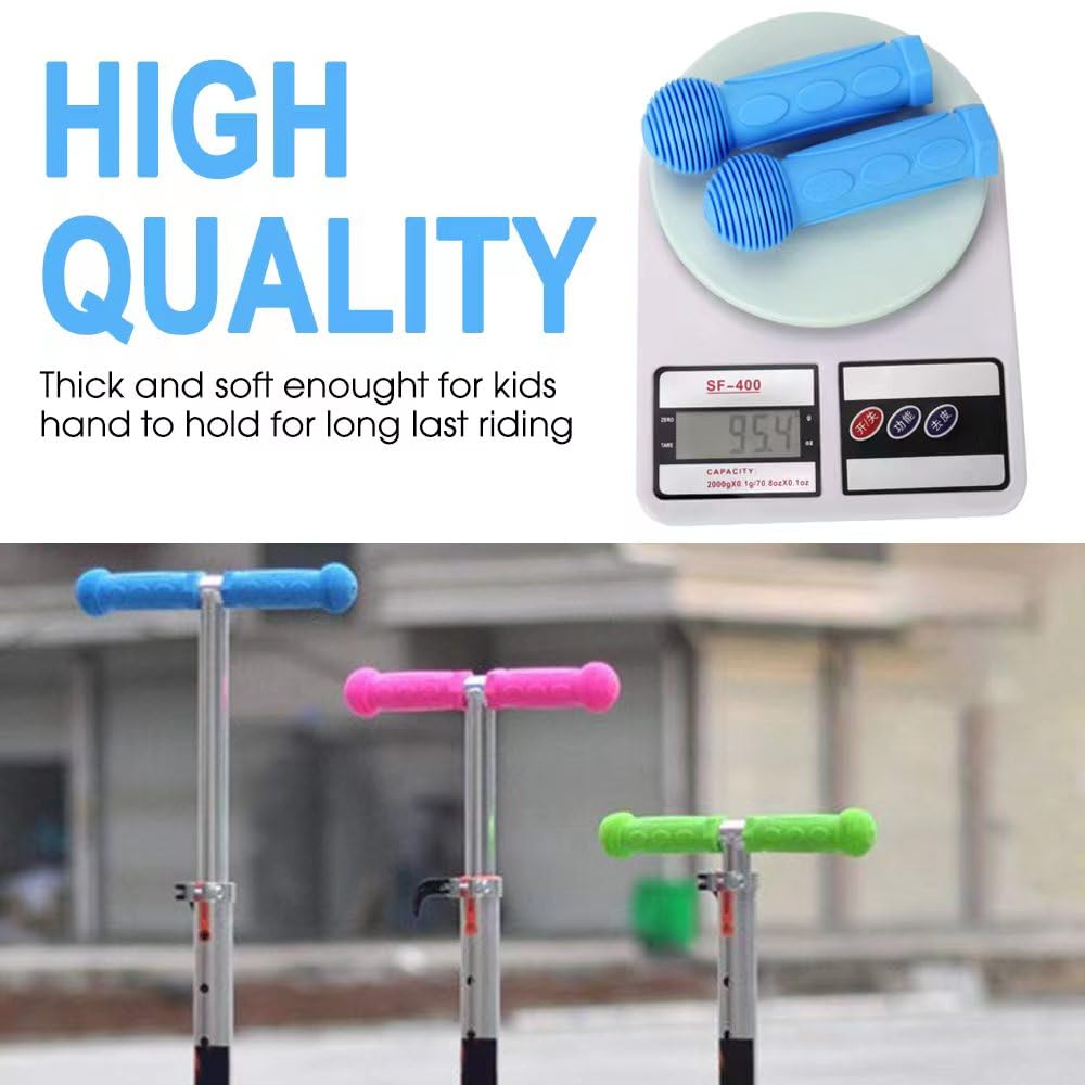 Scooter Grips - Kid Bicycle Handlebar 22.2mm | Kick Scooter Handle Grips for 2 3 4 Wheels, Drifting, Swing - Accessories