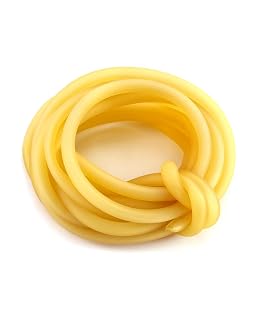QWORK 10FT 1/4" OD 3/16" ID Natural Latex Rubber Tubing DIY Tube for Home, Laboratory, Craft