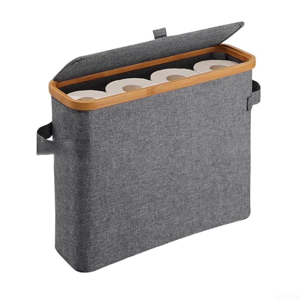 Panier pour rouleaux de papier toilette et boîte de rangement discrète pour salle de bain