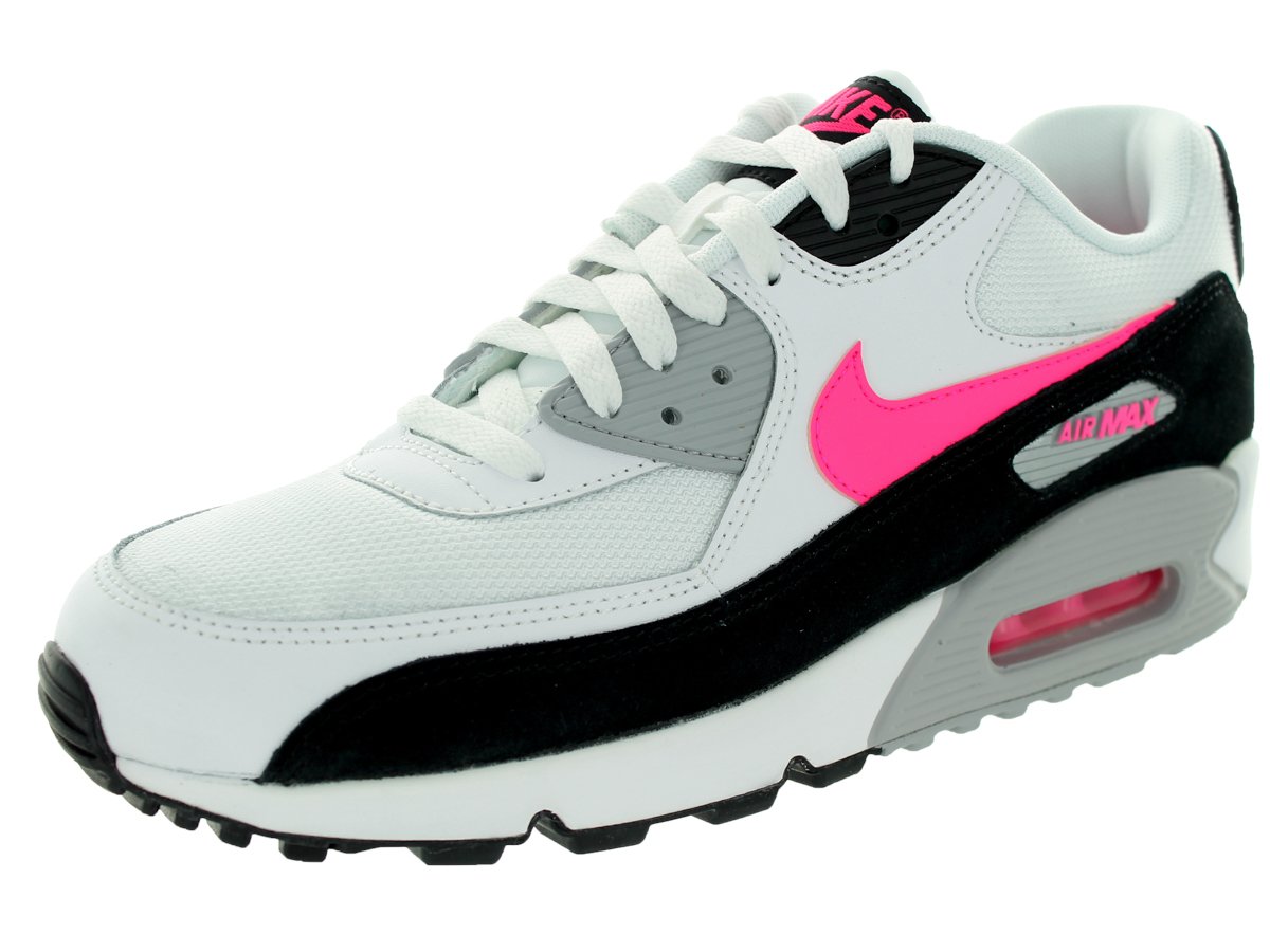 Nike Air Max 90 Essential Men's Sneaker Shoes White/Hyper Pink 537384-120 (8.5 D(M) US)