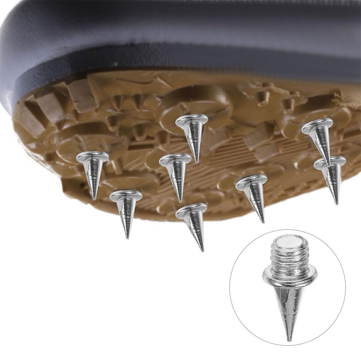Milisten Clavos de Acero para Zapatillas Clavos Atletismo de 9,5mm, 30 Piezas, Alta Tracción y Compatibilidad Versátil para Pista Sintética y Salto
