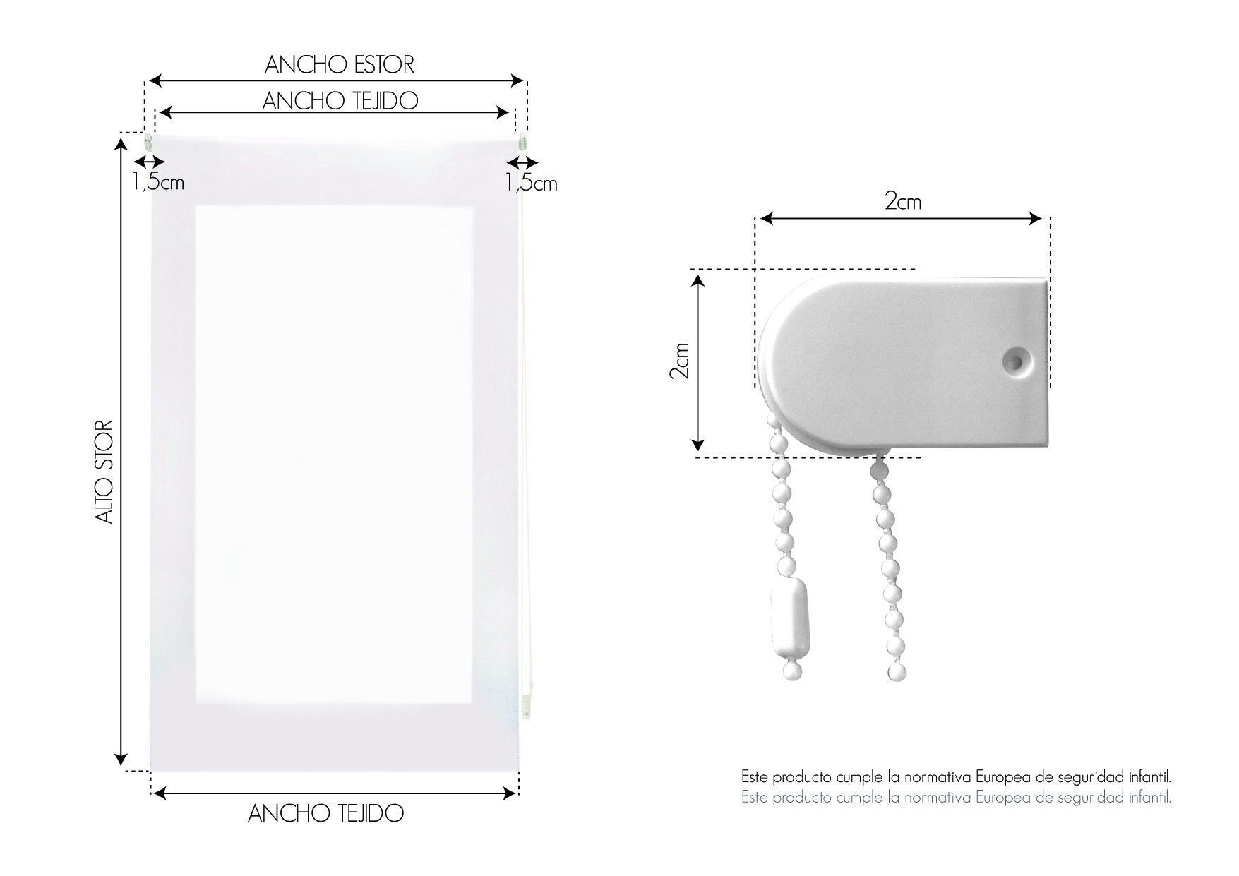 Blindecor Stars Estor Enrollable, INFANTIL, Rosa, 110 x 180 cm