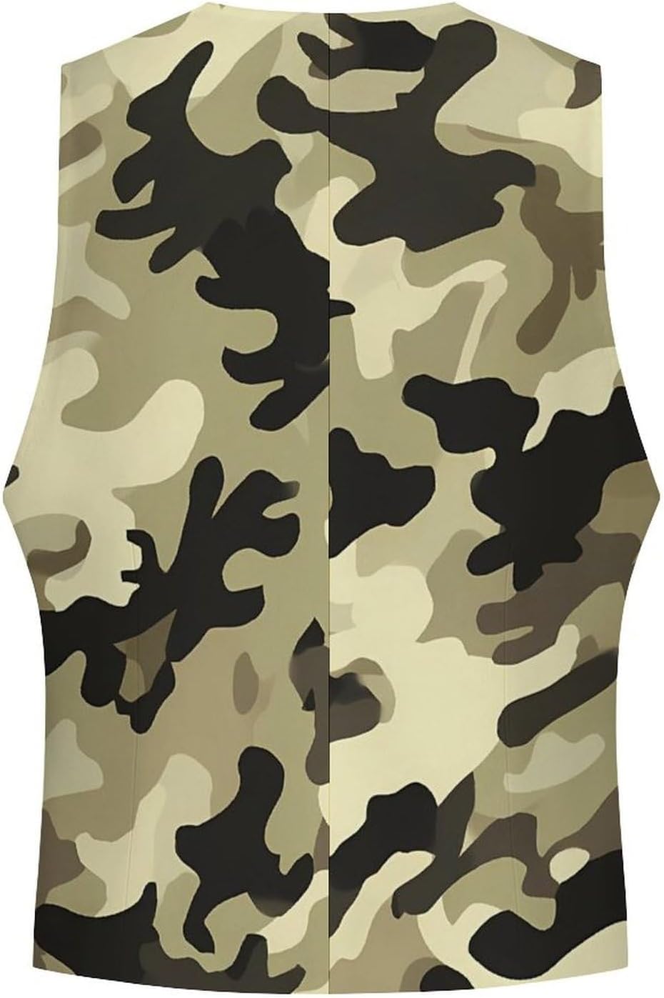 Camouflage Pattern Men's Suit Vest Formal Vests Casual Dress Fit Waistcoat Casual Tuxedo for Business