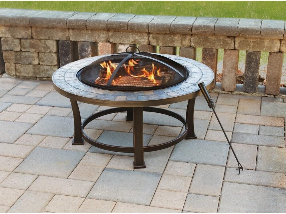 DO IT BEST GS FTB51216 Outdoor Expressions Slate Fire Pit, 34"