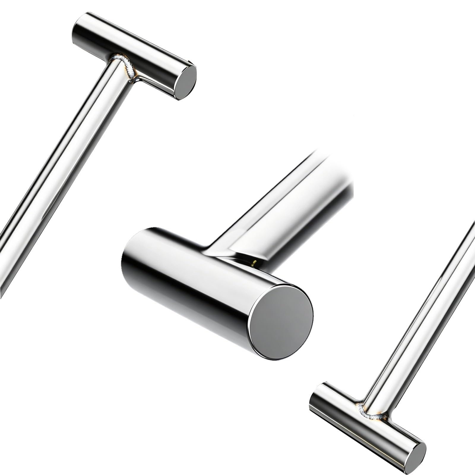 Gancho con Mango en T con Agarre de Goma de 12 mm (1/2 pulg.) | Removedor ergonómico de rejilla de drenaje con agarre en T, herramienta de palanca con extremo en T(4 pcs)