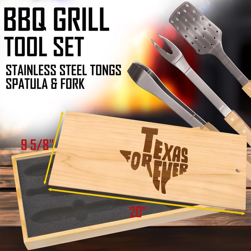 Set de herramientas para BBQ Texas Forever miniatura 3