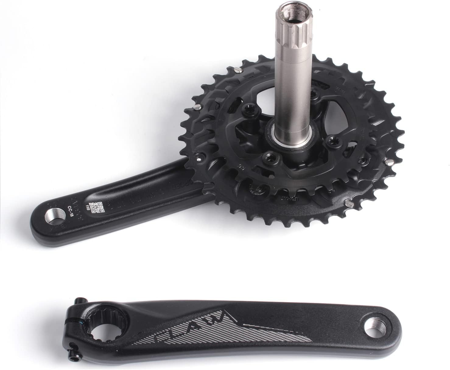 PROWHEEL 170mm Round Hole Crankset, 104 BCD Road Bike Narrow Wide Tooth Chainring 26T-36T Or 28T-38T, Two Speed Round/Oval Chainring and Crank, fit Shimano, SRAM, FSA
