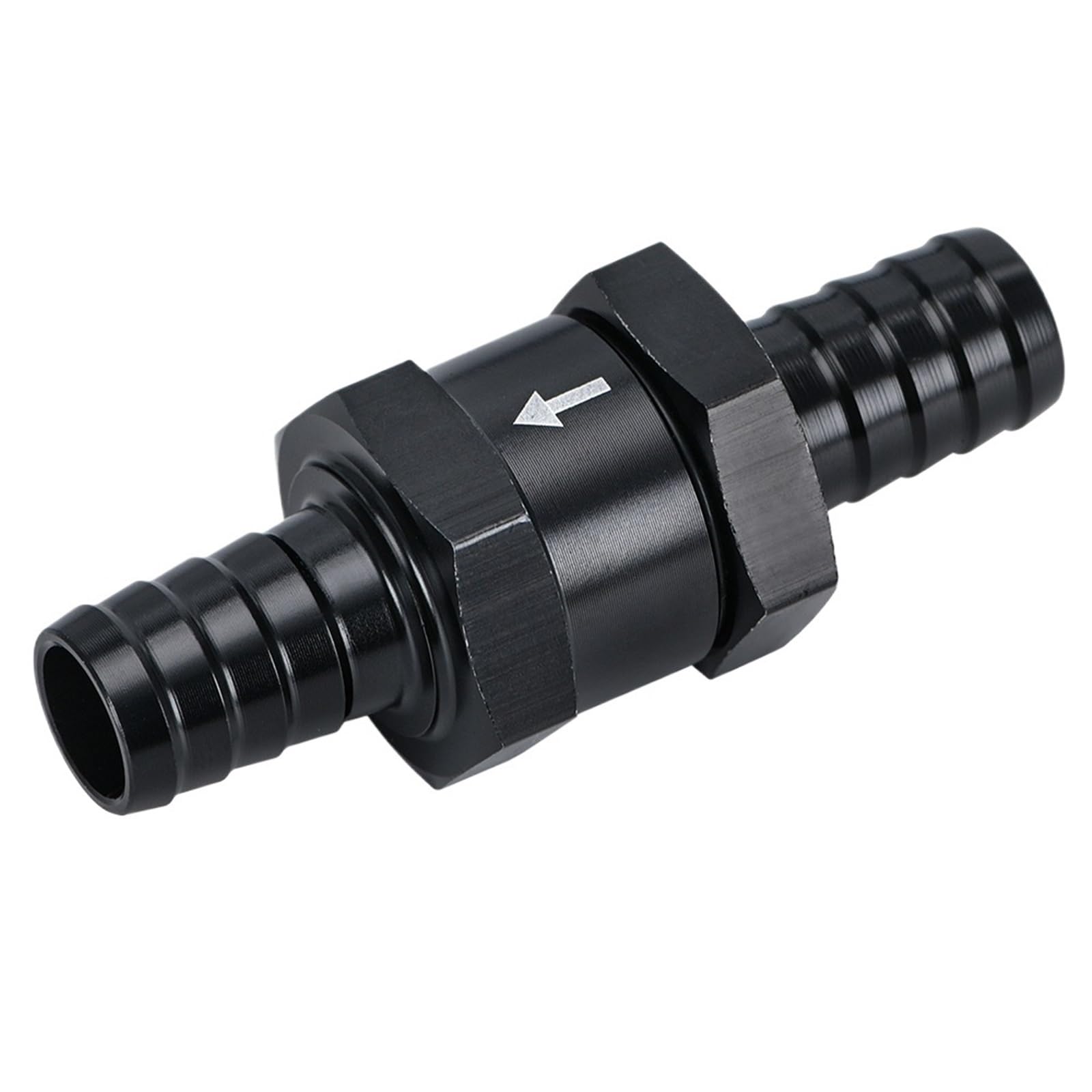 Uyzndkvsi Black 1/2" 12Mm Aluminium Alloy Non Return 1-Way Check Valve(Black)