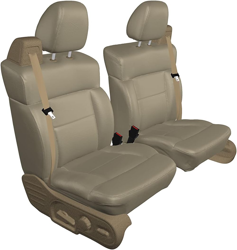 1999-2002 Chevy Silverado, Suburban, Tahoe, GMC Sierra,Yukon Front Bucket Exact Fit Seat Covers, (Dark TAN)
