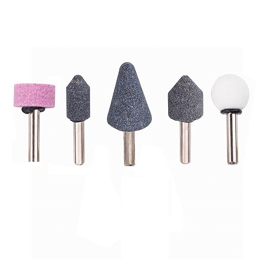 CRAFTSMAN 5-Piece Grinding Stones, 1/4-Inch Shank, 25,000 RPM, for Angle and Die Grinders, Multi-Material