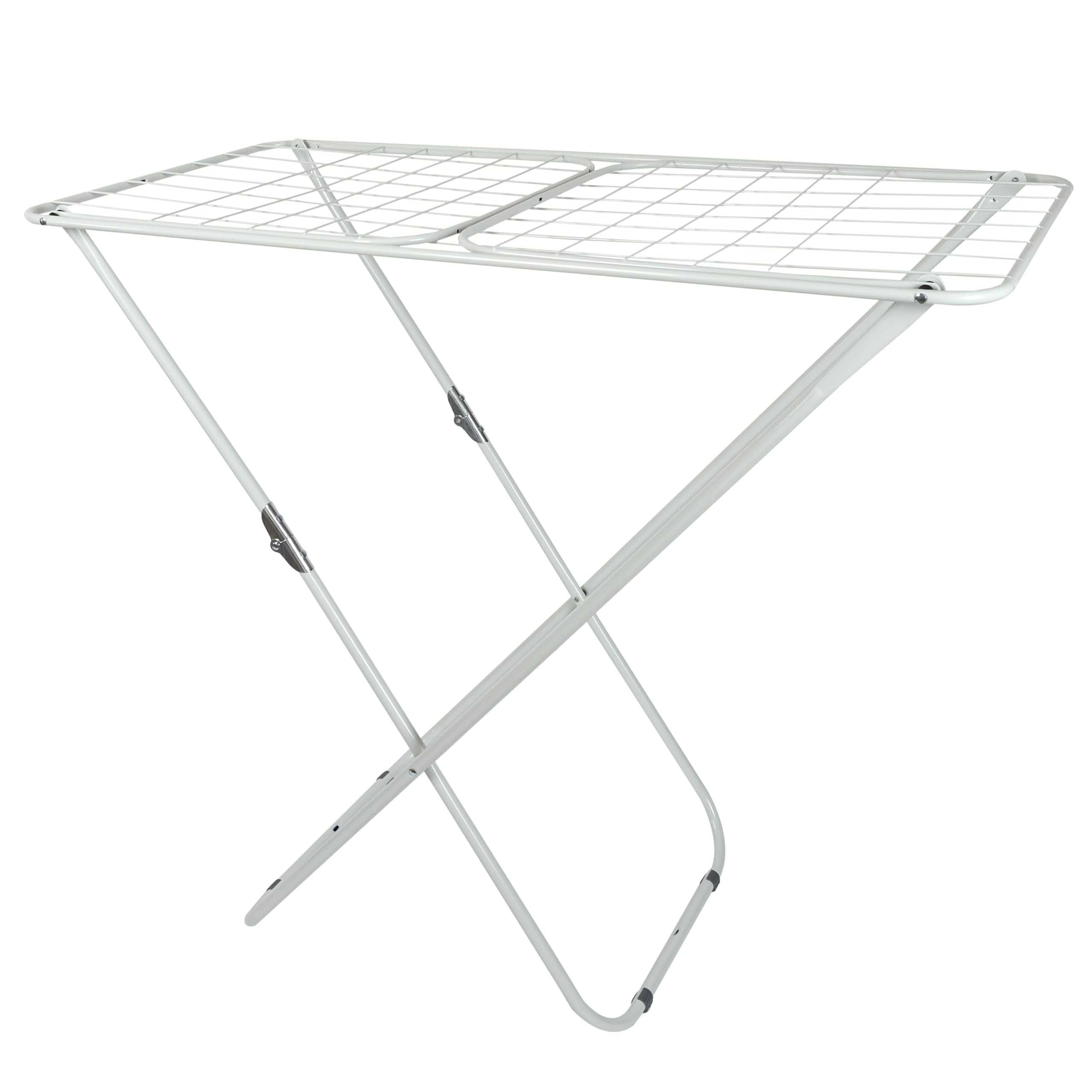 Étendoir à Linge Accordéon 18 m Pliable Blanc | Acier inoxydable, étendoir à linge accordéon, 18 mètres d'étendage, design compact et pliable, buanderie, blanc