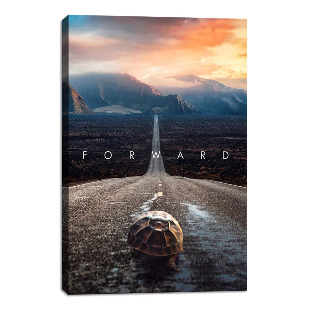 Yetaryy Inspirational Entrepreneur Quotes with Words Wall Art Motivational Forward Painting Prints on Canvas Modern Inspiring Posters Prints Artwork Home Office Classroom School Decor - 24" Wx36 H