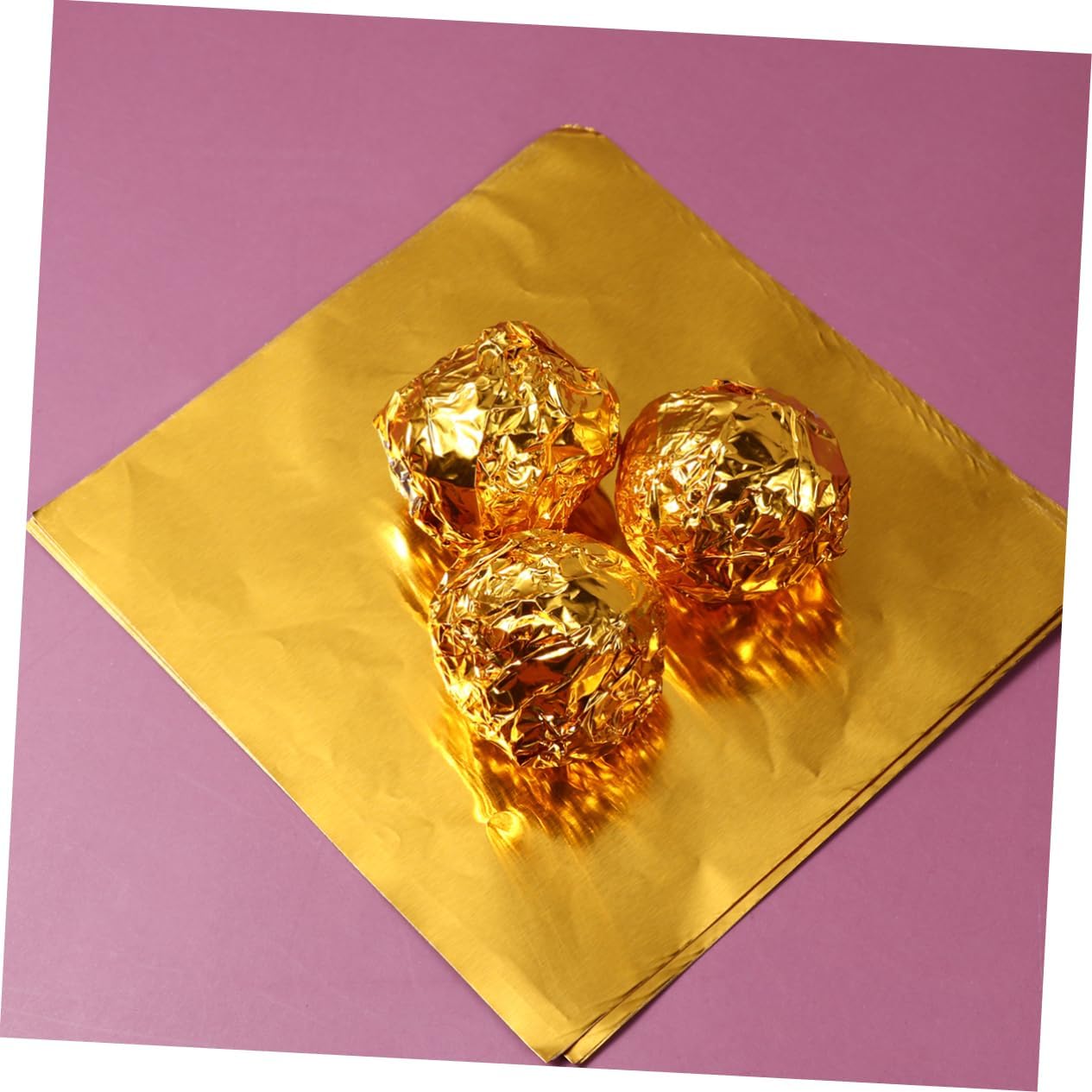 300pcs Gold Tinfoil Wrapping Paper Food Grade Aluminium Foil for Candy Tea and Packaging Bright and Smooth Finish for Parties and Events