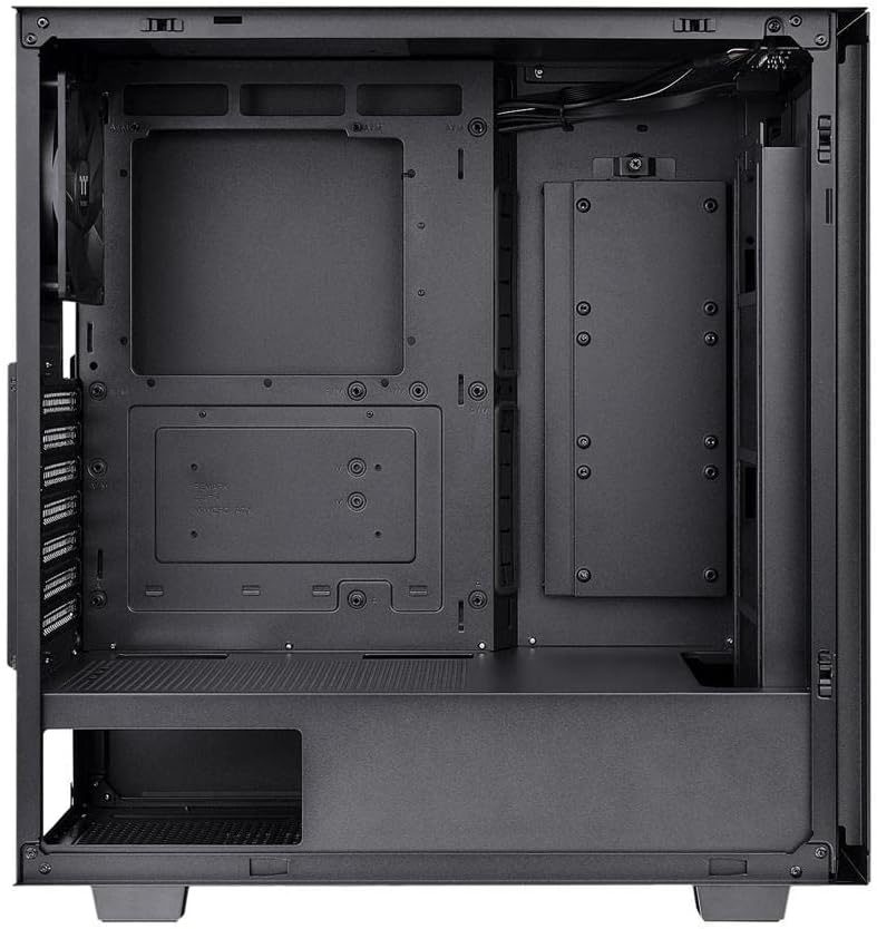 Thermaltake Divider 300 TG Air ATX mid Tower Black Edition Computer Case with 2 pre-Installed 120mm Standard Fans Full-Size mesh Panel 3mm Triangular Tempered Glass Left Side Window CA-1S2-00M1WN-02